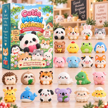 Cutie Mochi Animals advent calendar 2026 - 24-Day Countdown, Acrylic Charms