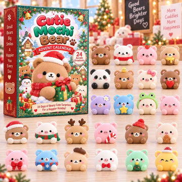 Cutie Mochi Bear Advent Calendar 2026 - 24-Day Countdown, Acrylic Charms