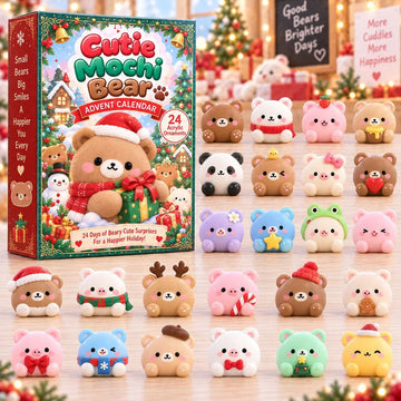 Cutie Mochi Bear advent calendar 2026 - 24-Day Countdown, Acrylic Charms
