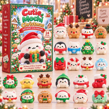 Cutie Mochi Christmas Advent Calendar 2026 - 24-Day Countdown, Acrylic Charms