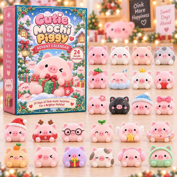 Cutie Mochi Piggy Advent Calendar 2026 - 24-Day Countdown, Acrylic Charms
