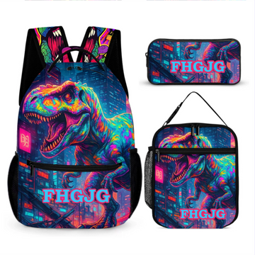 Cyberpunk Dinosaur Custom Backpack - Gift For Back-To-School Season
