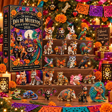 D A De Muertos Pets Spirit Animals Advent Calendar 2026 - 24-Day Countdown, Acrylic Charms