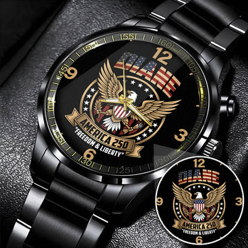 DIANE 250th-3 Personalized Watch, 250 Years Of Freedom 1776-2026