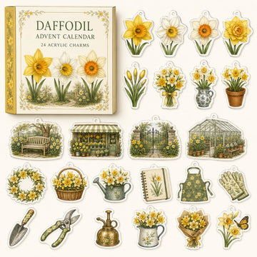 Daffodil Advent Calendar 2026 - 24-Day Countdown, Acrylic Charms