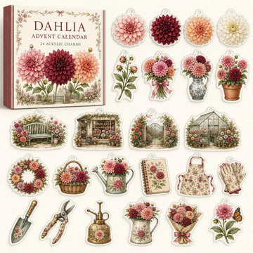 Dahlia Advent Calendar 2026 - 24-Day Countdown, Acrylic Charms