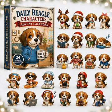 Daily Beagle Advent Calendar 2026 - 24-Day Countdown, Acrylic Charms Every Day Bring New Suprises