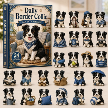 Daily Border Collie Advent Calendar 2026 - 24-Day Countdown, Acrylic Charms Every Day Bring New Suprises