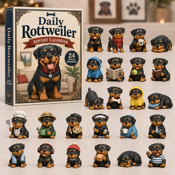 Daily Rottweiler Advent Calendar 2026 - 24-Day Countdown, Acrylic Charms Every Day Bring New Suprises