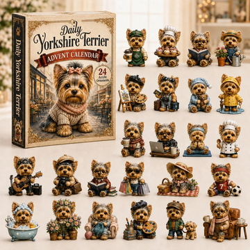 Daily Yorkshire Terrier Advent Calendar 2026 - 24-Day Countdown, Acrylic Charms Every Day Bring New Suprises