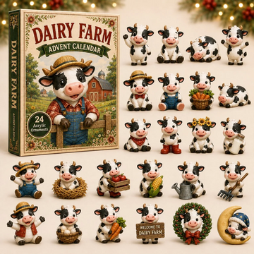 Dairy Farm Advent Calendar 2026 - 24-Day Countdown, Acrylic Charms Every Day Bring New Suprises
