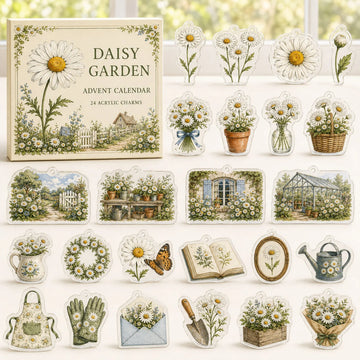 Daisy Advent Calendar 2026 - 24-Day Countdown, Acrylic Charms