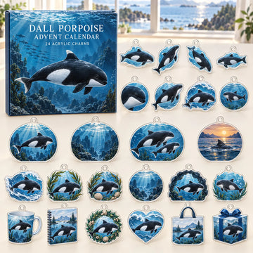 Dall Porpoise Advent Calendar 2026 - 24-Day Countdown, Acrylic Charms