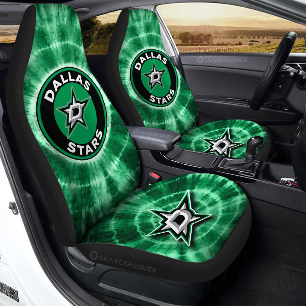Dallas Stars Car Seat Covers Custom Tie Dye Car Accessories