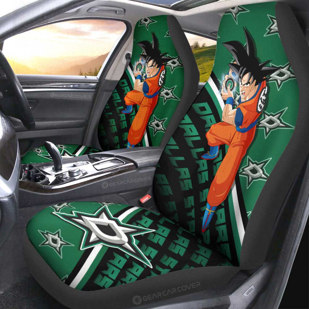 Dallas Stars Car Seat Covers Goku Car Decorations For Fans