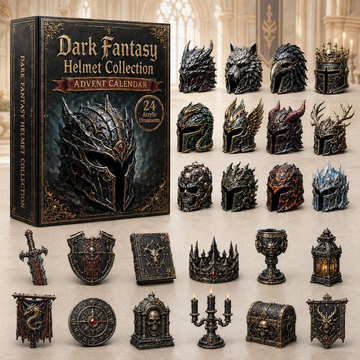 Dark Fantasy Helmets Advent Calendar 2026 - 24-Day Countdown, Acrylic Charms Every Day Bring New Suprises