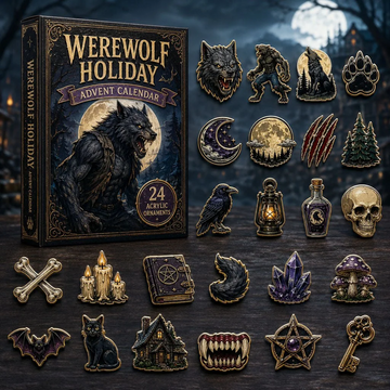 Dark Werewolf Advent Calendar 2026 - 24-Day Countdown, Acrylic Charms Every Day Bring New Suprises