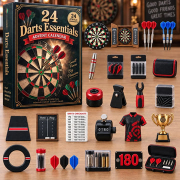 Darts Essentials Advent Calendar 2026 - 24-Day Countdown, Acrylic Charms