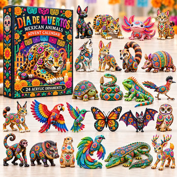 Day Of The Dead Animals advent calendar 2026 - 24-Day Countdown, Acrylic Charms