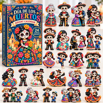 Day Of The Dead Family advent calendar 2026 - 24-Day Countdown, Acrylic Charms