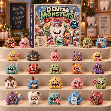 Dental Monsters Advent Calendar 2026 - 24-Day Countdown, Acrylic Charms