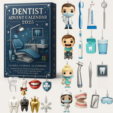 Dentist Advent Calendar 2026 Dental Ornaments Christmas Countdown Gift Dental Hygienist Gift Dental Assistant Gift Tooth Decor