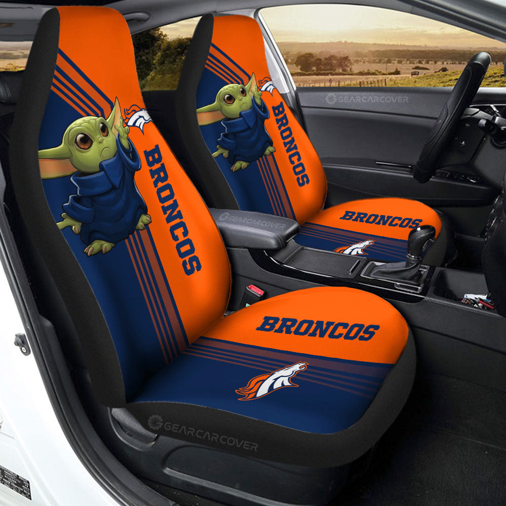 Denver Broncos Car Seat Covers Baby Yoda Car Accessories