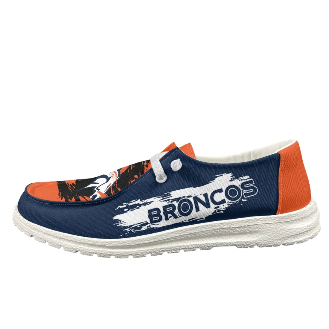 Denver Broncos Loafers Shoes Lace Up - Inspired By Hey Dudes Shoes Style