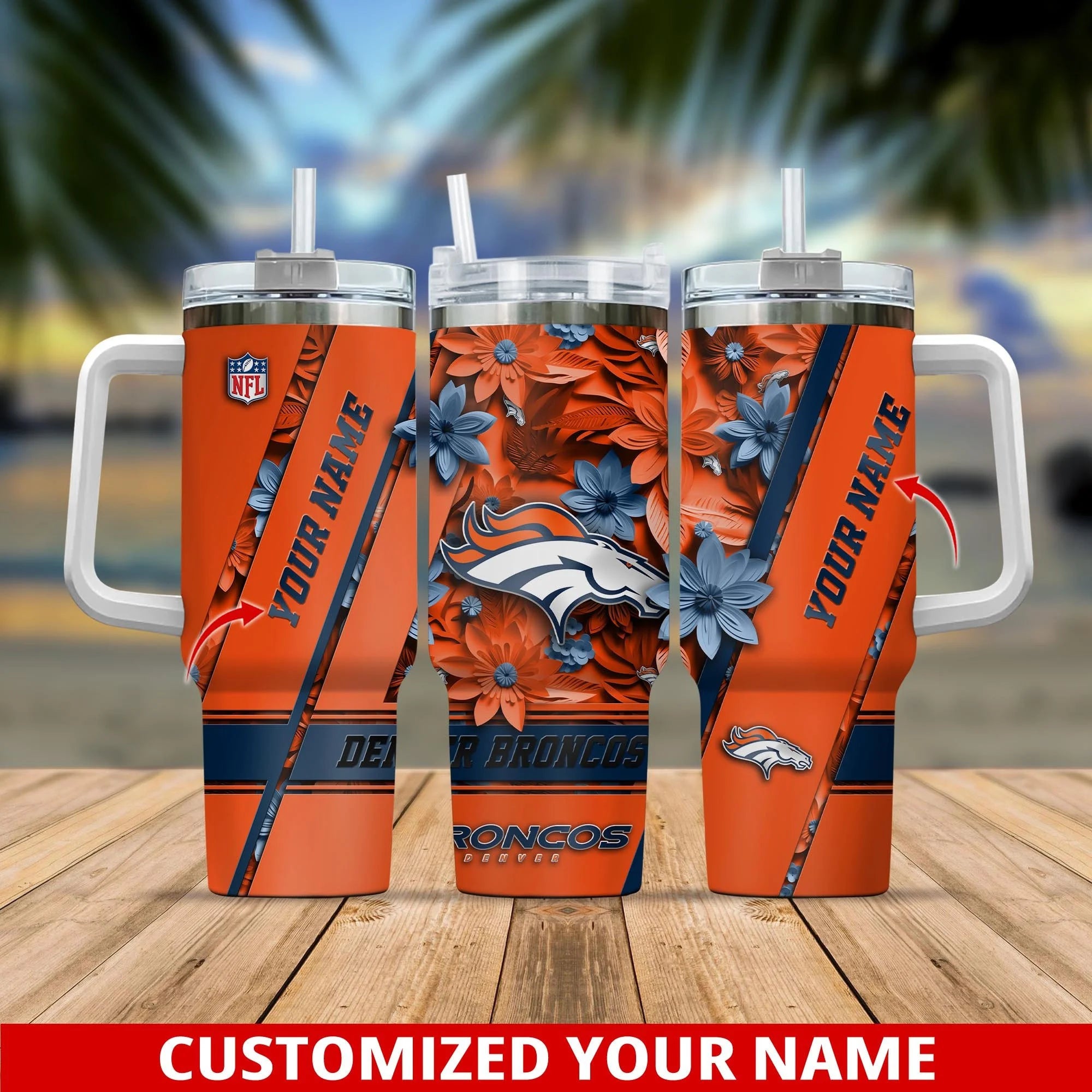 Denver Broncos Pesonalized Tumbler 40OZ