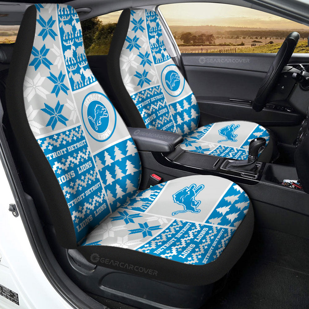 Detroit Lions Car Seat Covers Custom Ugly Style Car Accessories