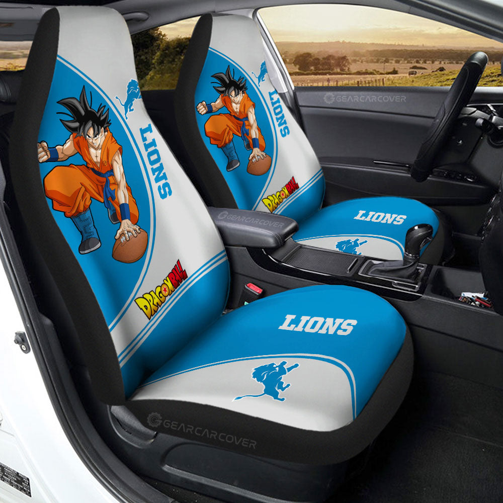 Detroit Lions Car Seat Covers Goku Car Accessories For Fans