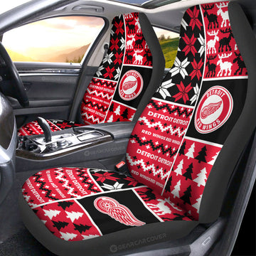 Detroit Red Wings Car Seat Covers Custom Ugly Style Car Accessories