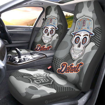 Detroit Tigers Car Seat Covers Skull Theme Collection