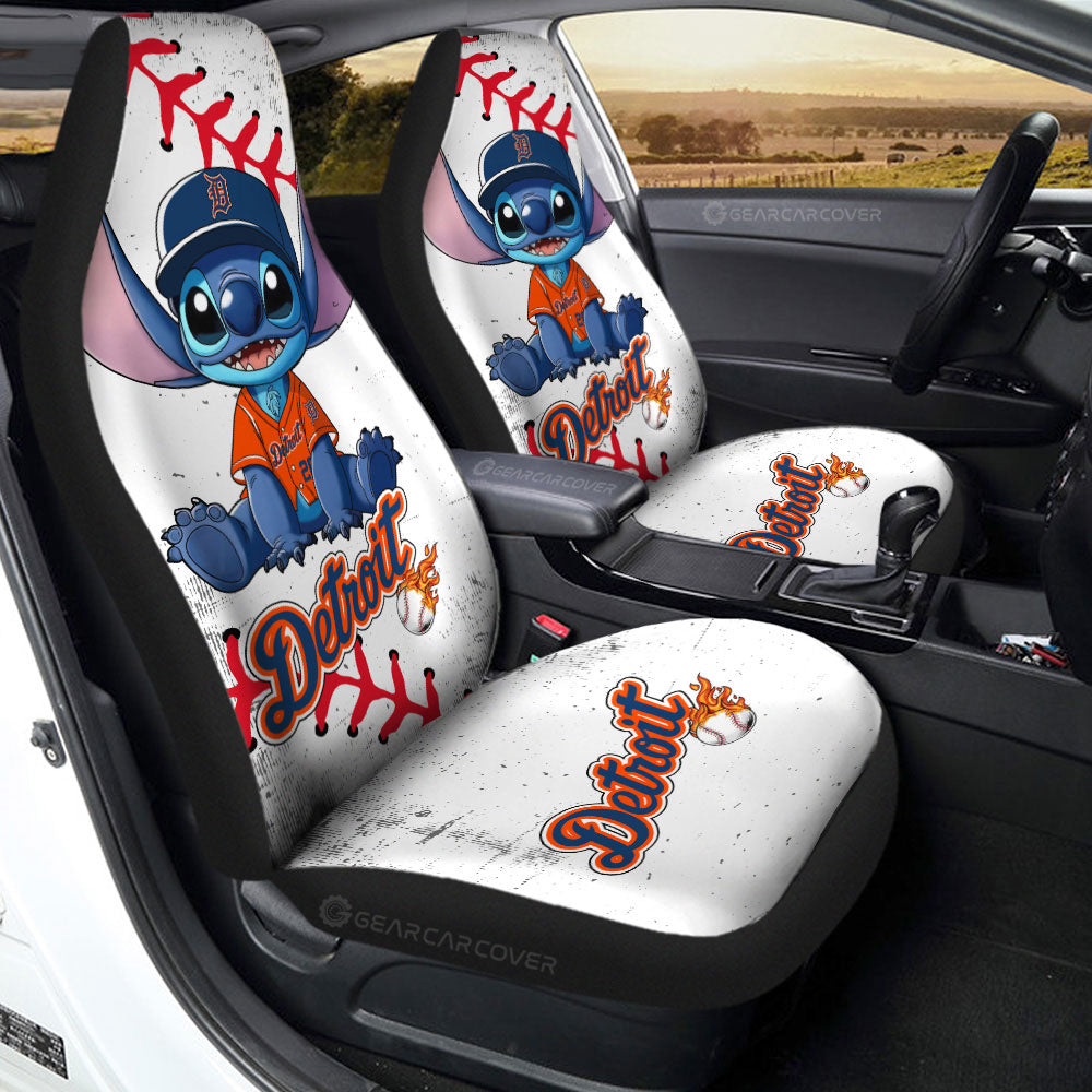 Detroit Tigers Car Seat Covers Stitch Theme Collection