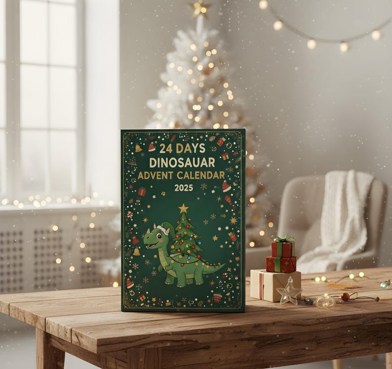 Dinosaur Advent Calendar 2026 24 Days Dino Christmas Blind Box Kids Dinosaur Countdown Toy Gift Cute Holiday Advent