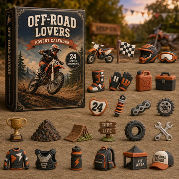 Dirt Rider Advent Calendar 2026 - 24-Day Countdown, Acrylic Charms Every Day Bring New Suprises