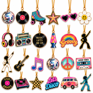 Disco Music Advent Calendar 24 Mini Acrylic Ornament Charms 24 Days Of Groovy Surprises Retro Christmas Countdown Gift