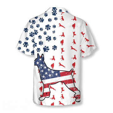 Dobermann Aloha Hawaiian Shirts For Summer, Doberman American Flag Hawaiian Shirt For Men Women, 4th of July Gift For Dog Lovers, Independence Day