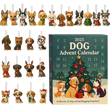 Dog Breed Advent Calendar 2026 24 Day Dog Figurines Vintage Christmas Ornament Countdown