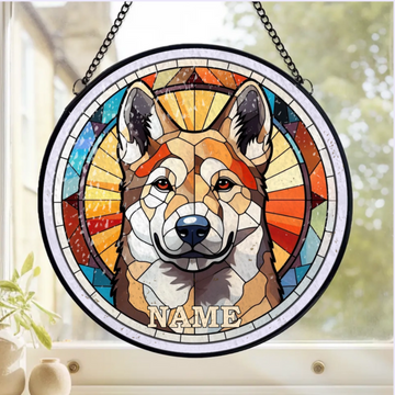 Dog Breeds Personalized Window Stained Glass Gift For Pet Lovers