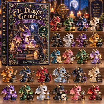 Dragon Grimoire Advent Calendar 2026 - 24-Day Countdown, Acrylic Charms