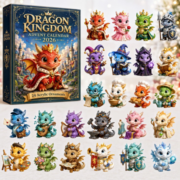Dragon Kingdom Advent Calendar 2026 - 24-Day Countdown, Acrylic Charms Every Day Bring New Suprises