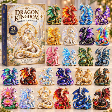Dragon Land Advent Calendar 2026 - 24-Day Countdown, Acrylic Charms