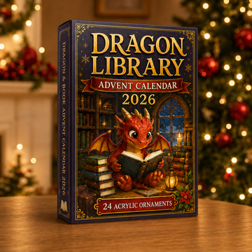 Dragon Library Advent Calendar 2026 24 Day Festive Countdown Acrylic Charms Blind Box Gift For Dragon Lovers