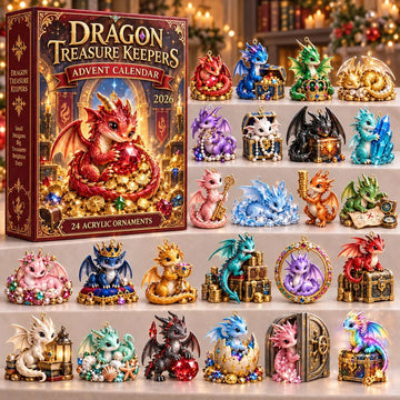Dragon Treasure Keeper Advent Calendar 2026 - 24-Day Countdown, Acrylic Charms