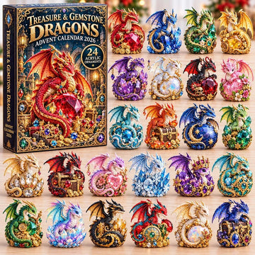 Dragon Wizard Academy Advent Calendar 2026 - 24-Day Countdown, Acrylic Charms