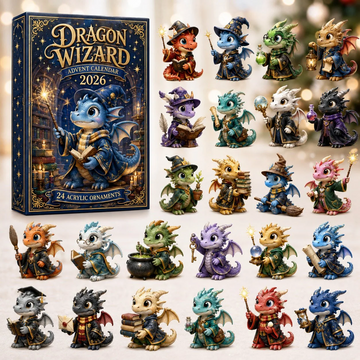 Dragon Wizard Advent Calendar 2026 - 24-Day Countdown, Acrylic Charms Every Day Bring New Suprises