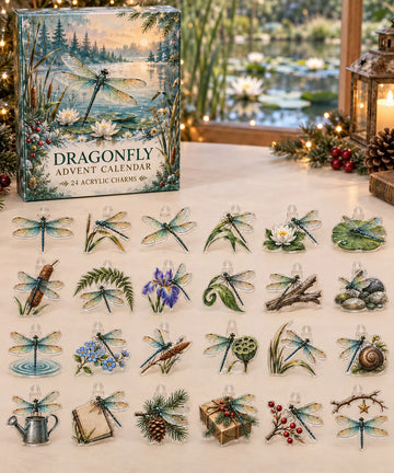 Dragonfly Advent Calendar 2026 - 24-Day Countdown, Acrylic Charms