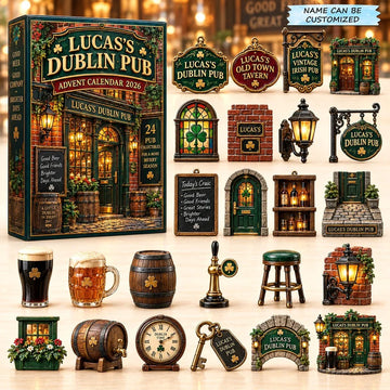 Dublin Pub Advent Calendar 2026 - 24-Day Countdown, Acrylic Charms
