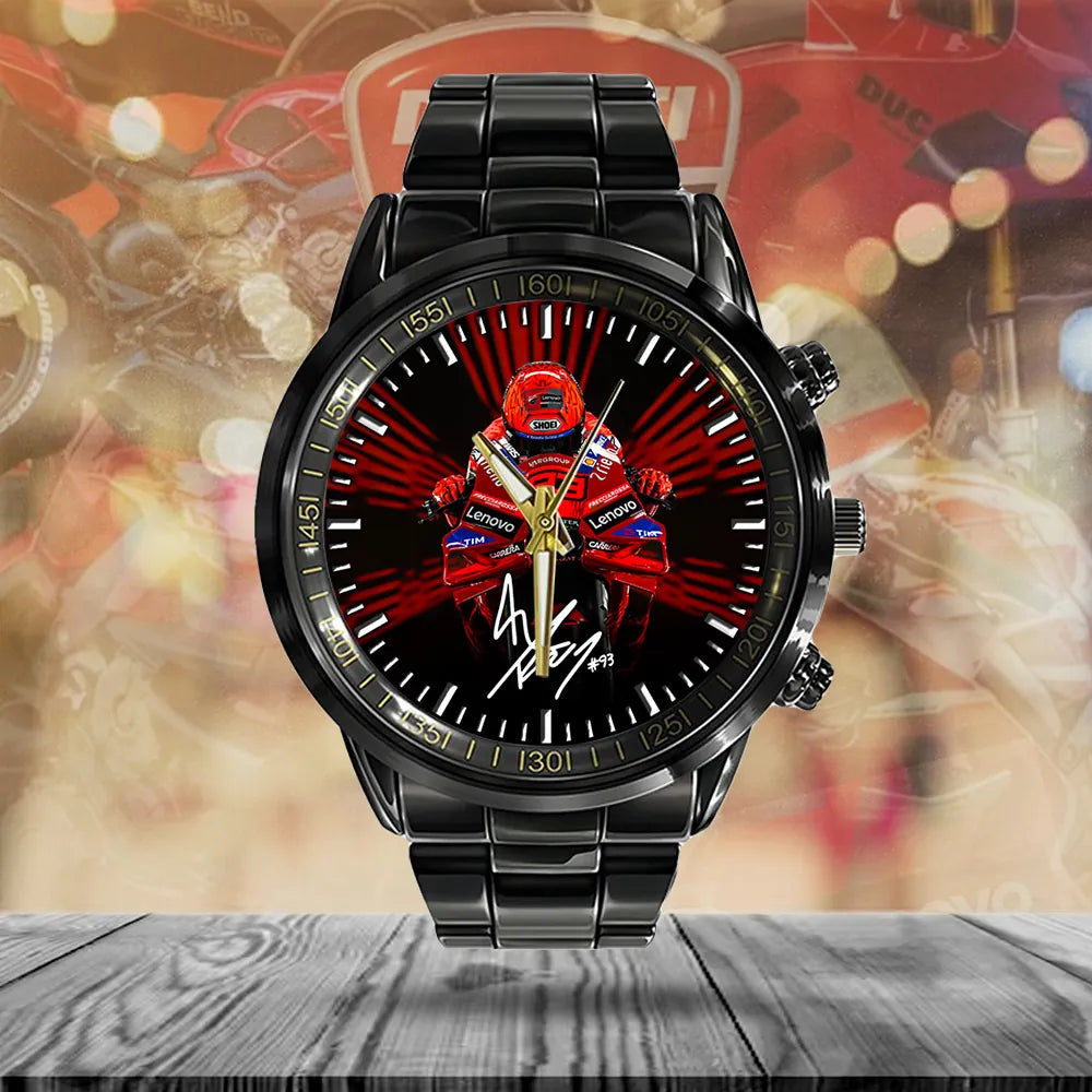 Ducati Lenovo Team x Marc Márquez Black Stainless Steel Watch – TANTN 11761